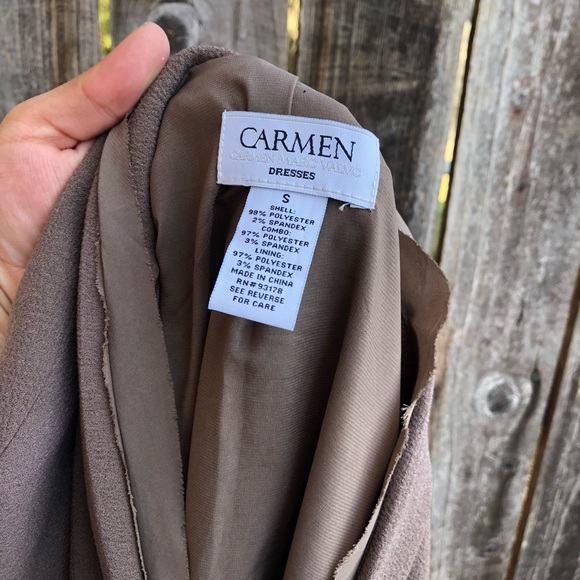 Carmen Marc Valvo • brown shift dress - Picture 6 of 6